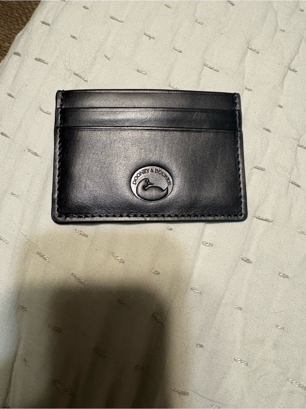 Dooney & Bourke Black Leather Slim Card Holder